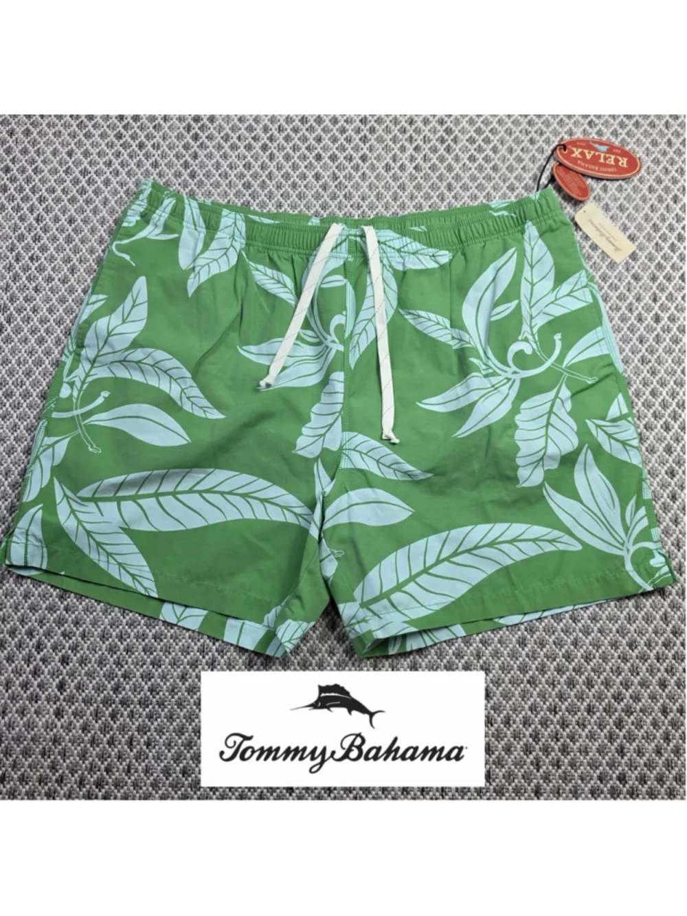 Tommy Bahama Relax Swim Trunks Mens XXL 2XL NWT Green Tropical Floral Lined